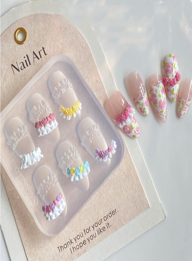 LIFOOST Nail Mold for Nail Art 3D Flowers Nail Charms Cream Lace Pleated Skirt French Design Mold DIY Manicure 3D Carving Template - Image 2