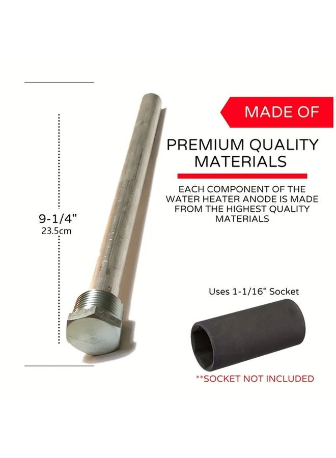 9.25 Inch Magnesium Anode Rod For Water Heater Corrosion Protection 3 4 Threads - Image 3