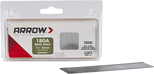 Arrow Fastener Arrow BN1820CS 18-Gauge Steel Brad Nails for Molding, Cabinets, Framing, Trim, and Finishing, Safe to Use with Electric or Battery Powered Nailers, Steel, 1-1/4 Inch, 1000 Pack - Image 1