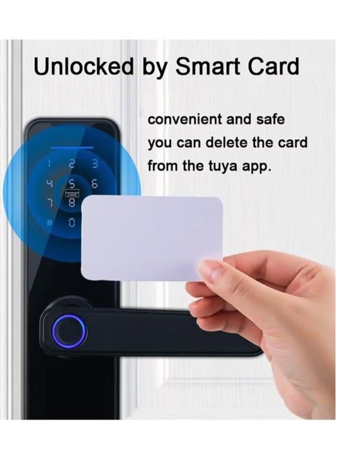 Captaintech Smart Lock Fingerprint Lock Door Lock Keypad Door Lock with Handle Fingerprint Electronic Deadbolt Door Lock Smart Door Lock Compatible with Tuya APP  - Image 4