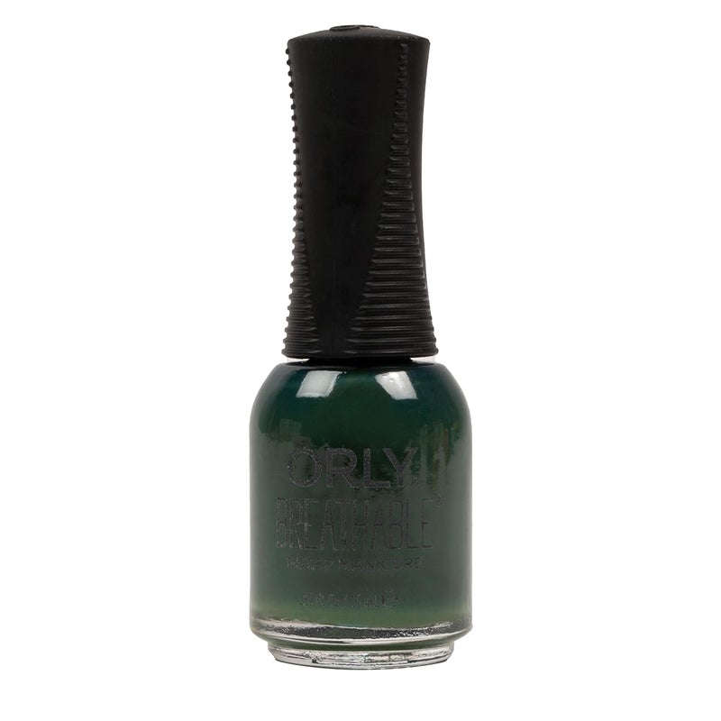 Orly Breathable Pine-ing For You Hunter Green Creme Nail Polish Treatment + Color Infused w/ Argan Oil, Pro Vitamin B5 + Vitamin C - 0.6fl oz. / 18ml