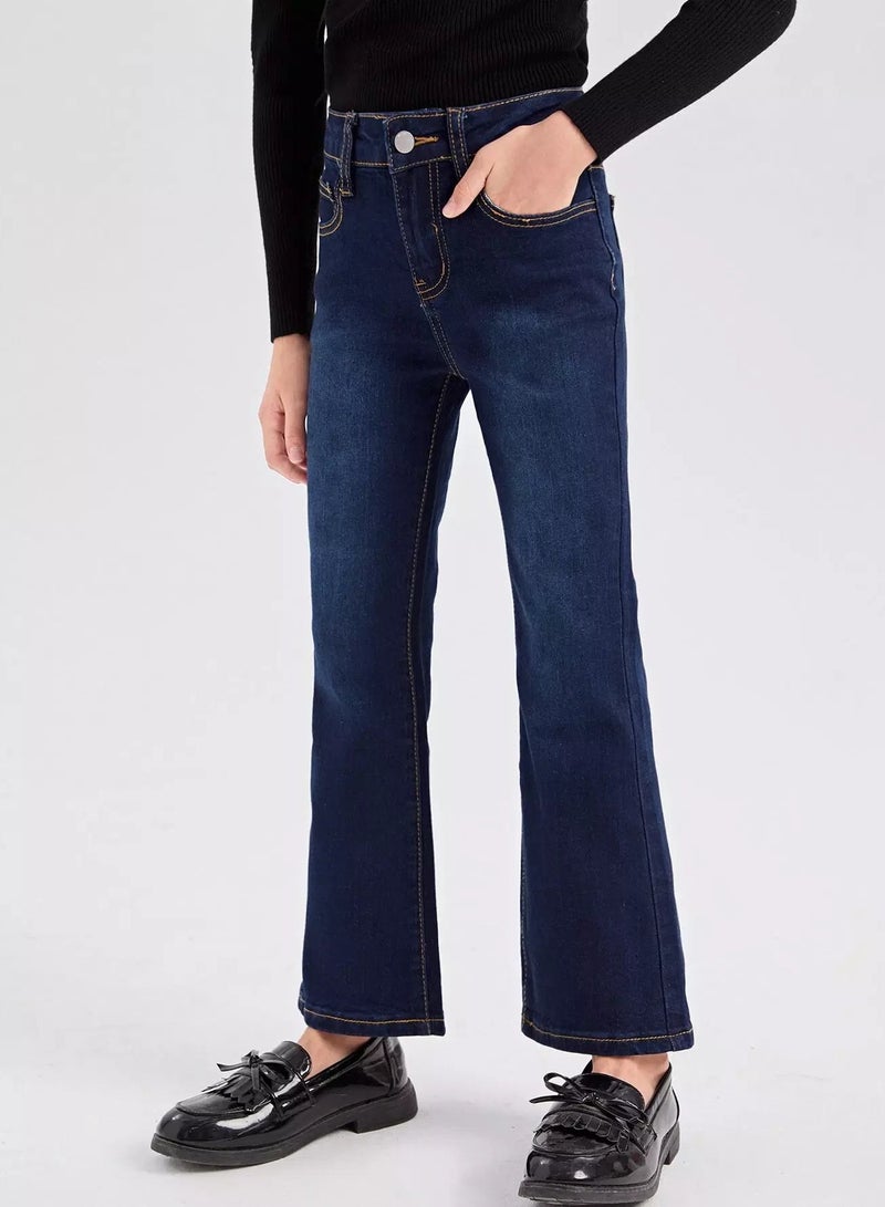 Girls Flare Leg Jeans  - Image 1