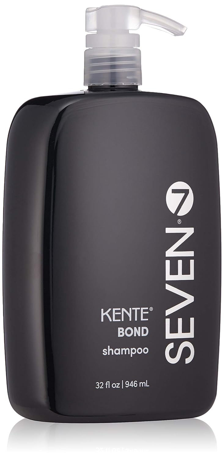 SEVEN Haircare KENTE BOND Shampoo for Split Ends + Damaged Hair, Sulfate Free, Cruelty Free with Green Tea, Guar & Pro Vitamin B5 for Men & Women, Made in USA, 32 oz.