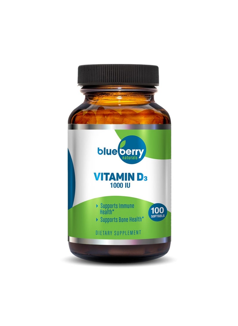 blueberry NATURALS - Naturals Vitamin D3 1000 Iu Softgels 100'S - Image 1