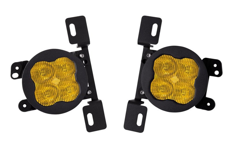 Diode Dynamics SS3 SAEDOT Type MR Fog Light Kit compatible with Jeep JK Wrangler WranglerGladiator Yellow SAE Fog Sport