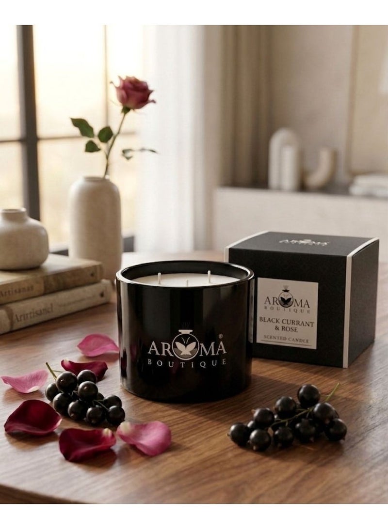 Aroma A Luxurious Scented Candle In  A Charming  Elegant Black Color With Three Wicks - Image 2