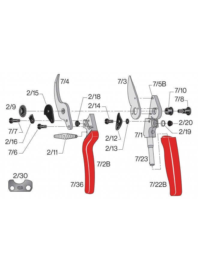 Felco Pruning Shears (F 7) - High Performance Swiss Made One-Hand Garden Pruners - Image 4