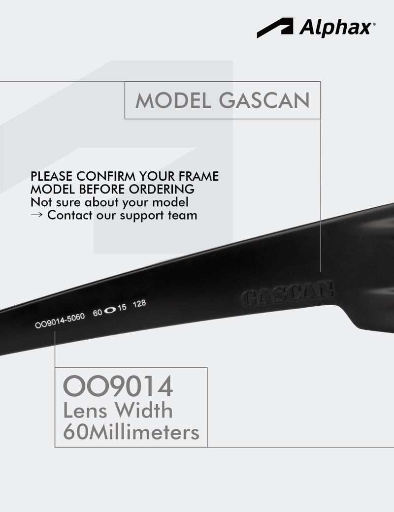 Alphax Stealth Black Polarized Replacement Lenses for Oakley Gascan OO9014 Sunglasses - Image 4