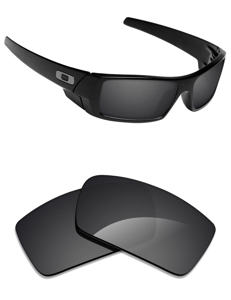 Alphax Stealth Black Polarized Replacement Lenses for Oakley Gascan OO9014 Sunglasses - Image 1