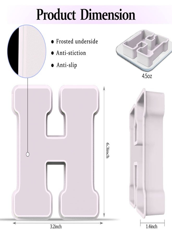 KATIBOLY Resin Mold, Large Letter H 3D Silicone Molds for Epoxy Resin Casting, Alphabet Moldes De Silicona para Resina for Art, Soap, Clay Crafts, Home Party Decorations, Jewelry, Candle Wax, DIY Cake Candy - Image 2