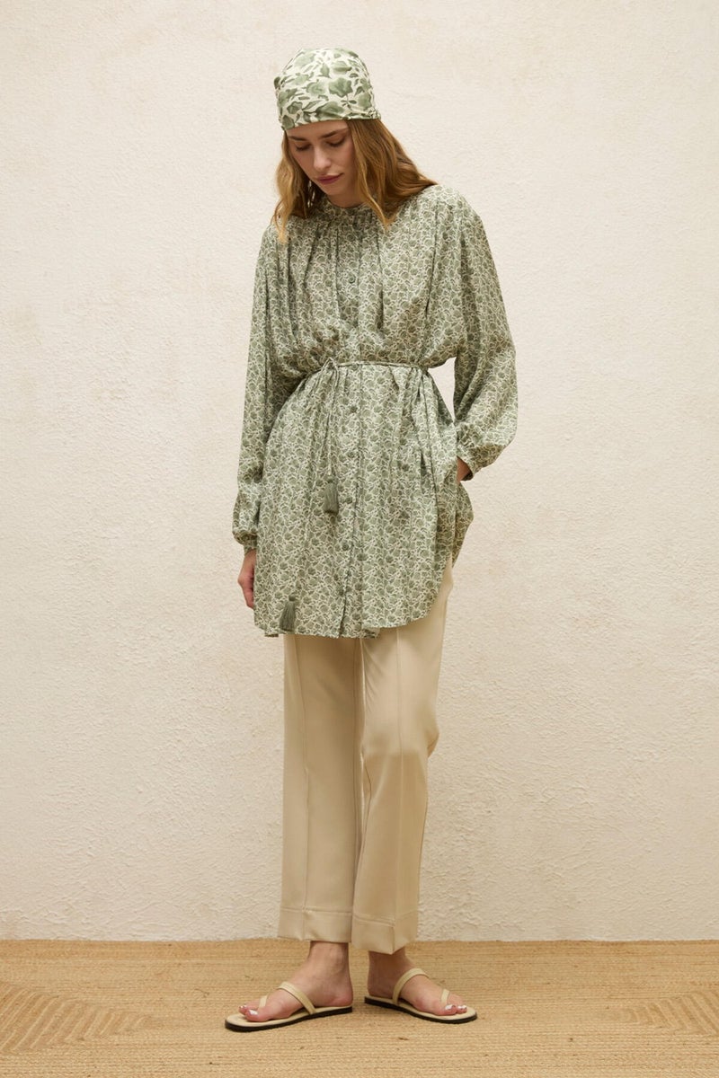 Manuka Viscose Patterned Tunic Rose Mint  - Image 5