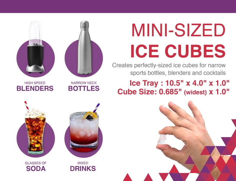 Arrow Home Products Arrow Mini Ice Cube Trays, 3pk - Durable, Break-Resistant Ice Trays for Freezer - BPA-Free Ice Cube Trays Smaller Cubes Great for Sports Bottles, Blenders, Cocktails and More - 60 Mini Cubes/Ice Tray - Image 4
