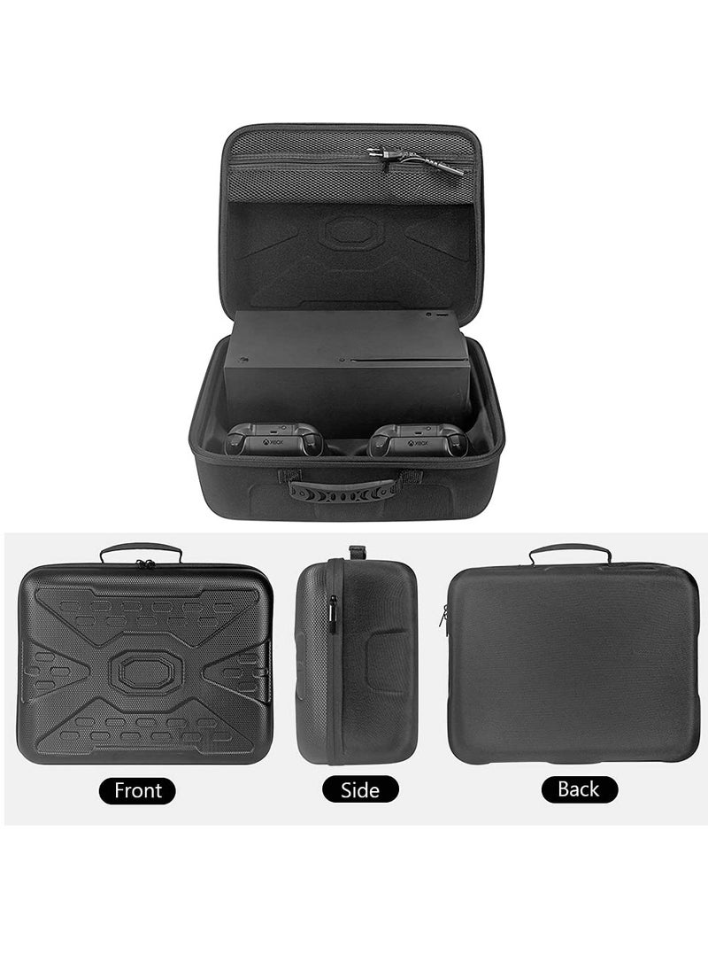 Xbox Series X Storage Bag, Large Capacity, Shockproof, Travel Case for Xbox Series X Game Console, Controller and Gaming Accessories, Black