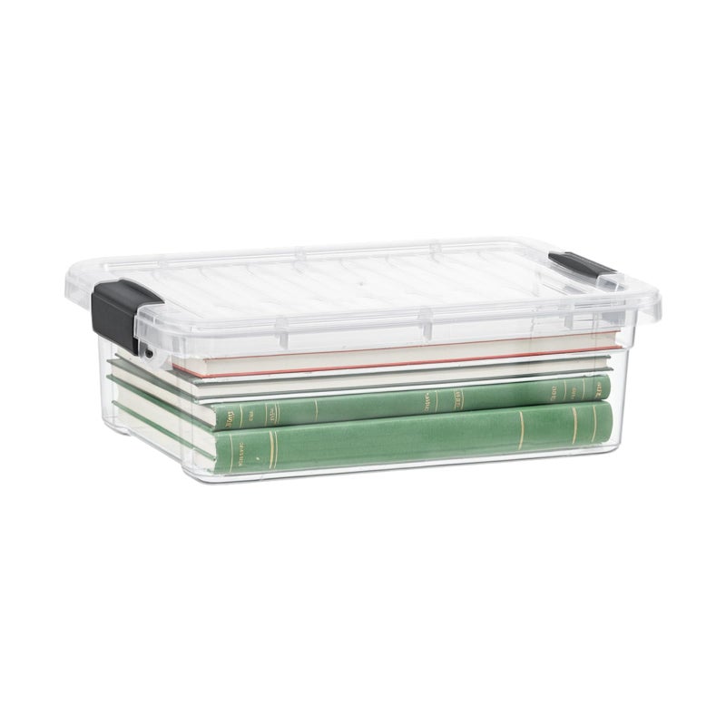Superio 7.4 Quart Clear Plastic Storage Bin with Lid, Non-Toxic, BPA Free, Odor Free, Organizer Storage Box, Stackable Plastic Tote for Home, Garage, School, and Office - Image 1
