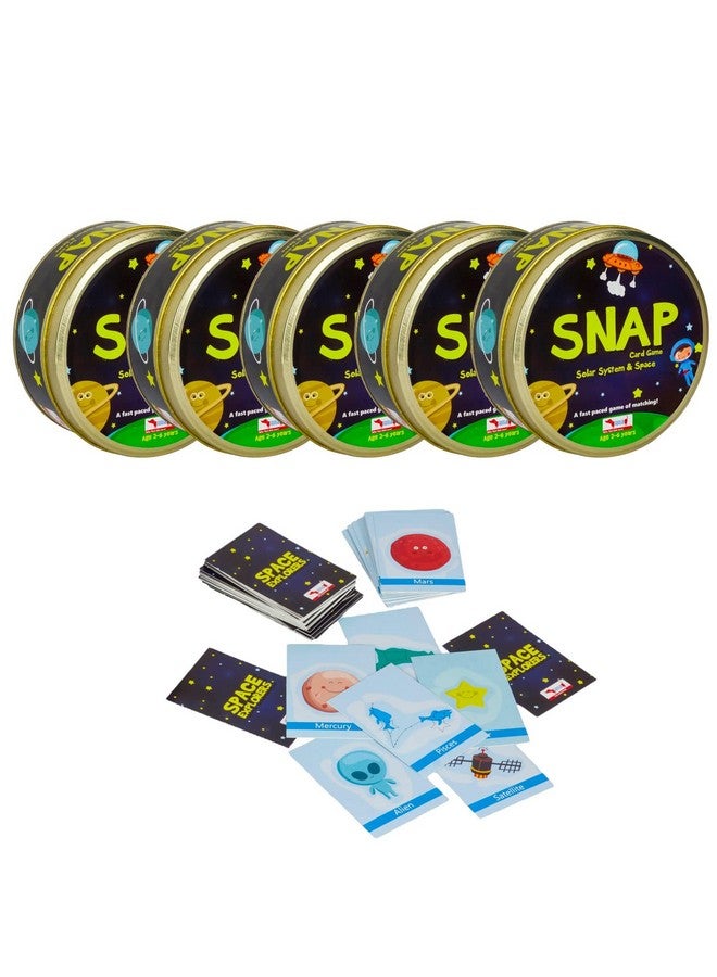 كوكوموكو كيدز لعبة تعليمية للأطفال من CocoMoco Kids Solar System Snap Flash Cards، لعبة STEM للأولاد والبنات، من عمر سنتين إلى ست سنوات (عبوة من 5 قطع) - Image 1