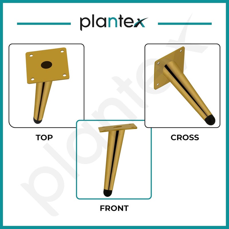 Plantex Heavy Duty Stainless Steel 6 inch Sofa LegBed Furniture Leg Pair for HomeFurniture Sofa Legs for TableSofa Support LegsSofa Furniture Leg Gold Set of 4 Pcs - Image 5