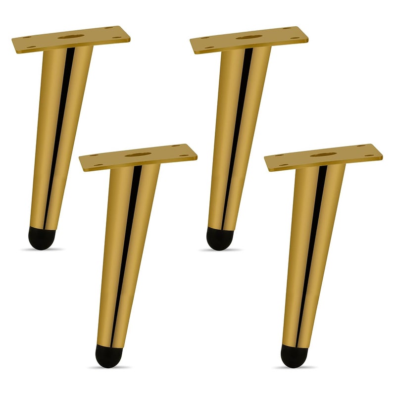Plantex Heavy Duty Stainless Steel 6 inch Sofa LegBed Furniture Leg Pair for HomeFurniture Sofa Legs for TableSofa Support LegsSofa Furniture Leg Gold Set of 4 Pcs - Image 1