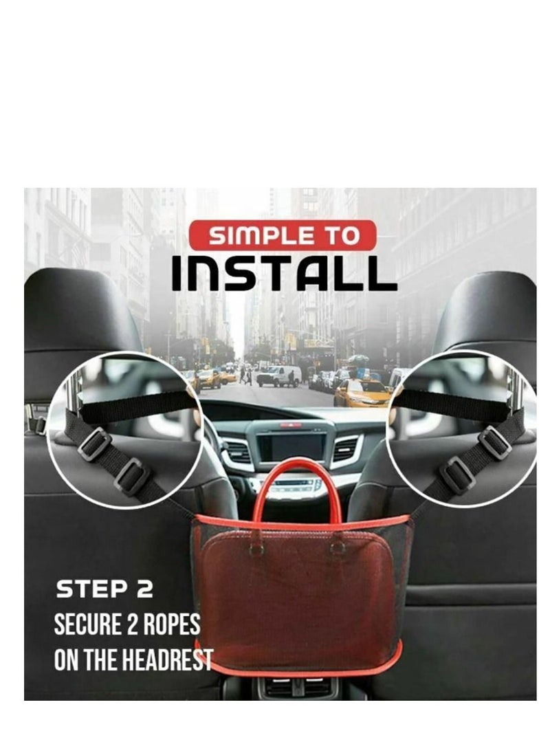 Mesh Pocket Side Seat Storage Organizer for Car - Image 3