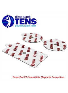 Discount TENS PowerDot 2.0 Compatible Electrodes with Magnetic Connector. 12 Premium PowerDot 2.0 Compatible Replacement Pads (Version 2 - Magnetic)  - Image 3