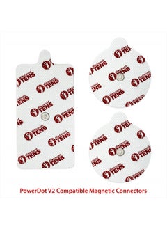 Discount TENS PowerDot 2.0 Compatible Electrodes with Magnetic Connector. 12 Premium PowerDot 2.0 Compatible Replacement Pads (Version 2 - Magnetic)  - Image 2