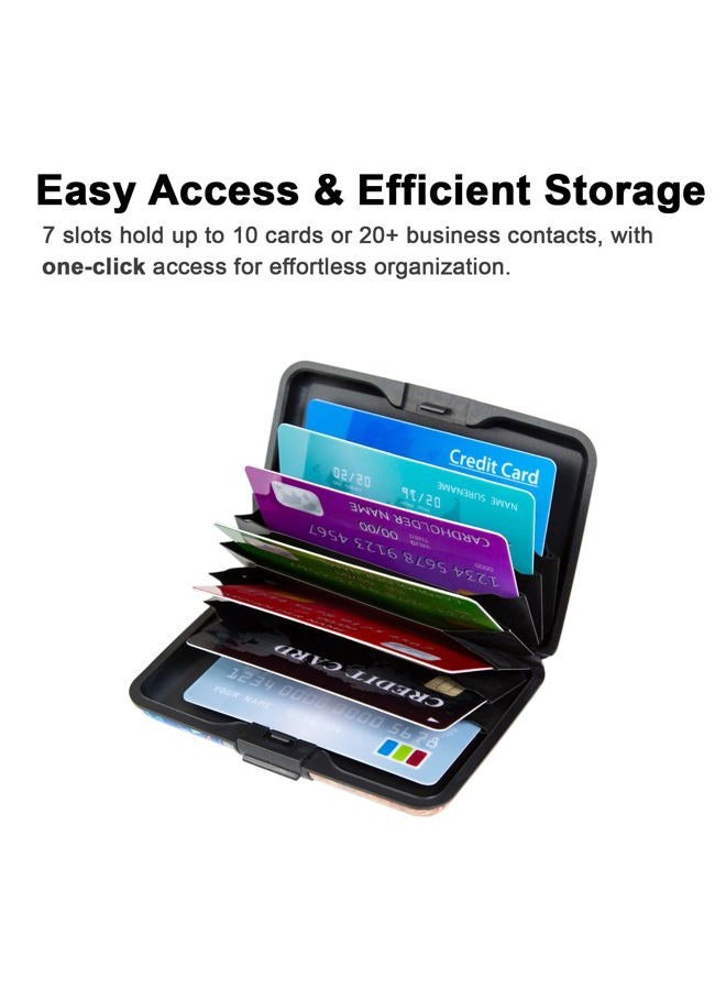 Kaabao RFID Blocking Small Metal Credit Card Holder Wallet for Women Men Business Aluminum Protector Sleeves Slim Mini Cards Case (USA American Flag) - Image 4