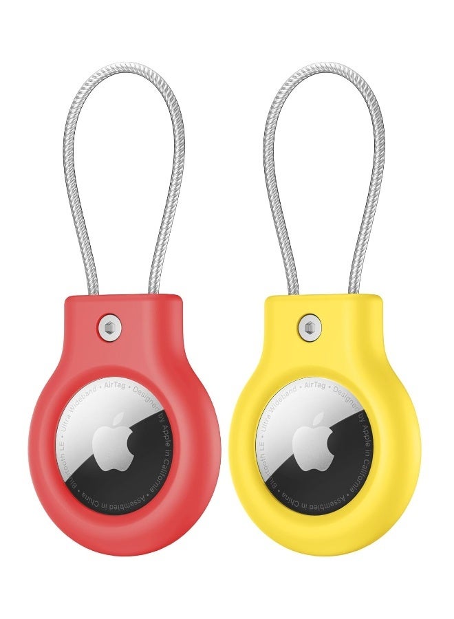 2 Pack Case for AirTag, Anti-Lost Air Tag Lock Case Airtag Keychain Holder for Luggage, Bag, Pet, Key, Backpack - Image 1