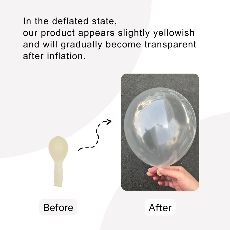 awenztech 120pcs Clear Balloons, 18 12 10 5 inch Transparent Balloons Different Sizes Clear Balloon Garland for Baby Shower Wedding Bridal Shower Birthday Party Decorations - Image 2