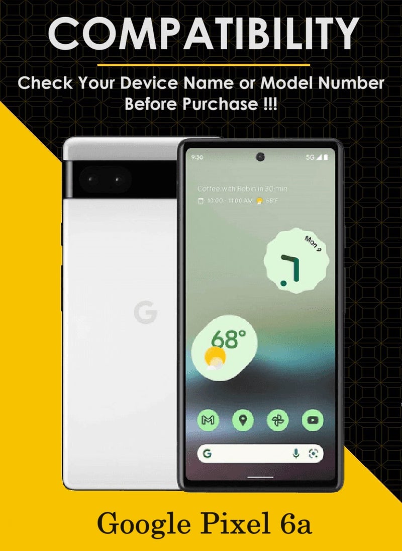 2 Pieces Tempered Glass Screen Protector 5D Designed For Google Pixel 6a Full Glue Edge to Edge Full Screen Coverage And Bubble Free