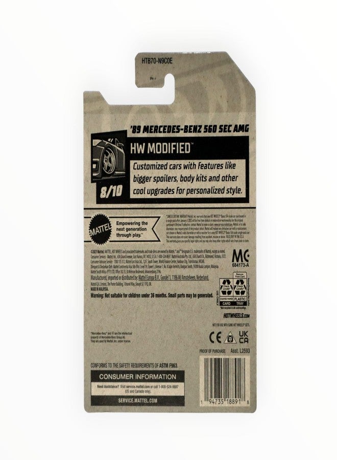 MATCHBOX ماتش بوكس هوت ويلز '89 مرسيدس بنز 560 سيك AMG، HW معدل 8/10 [أحمر] 82/250 - Image 2