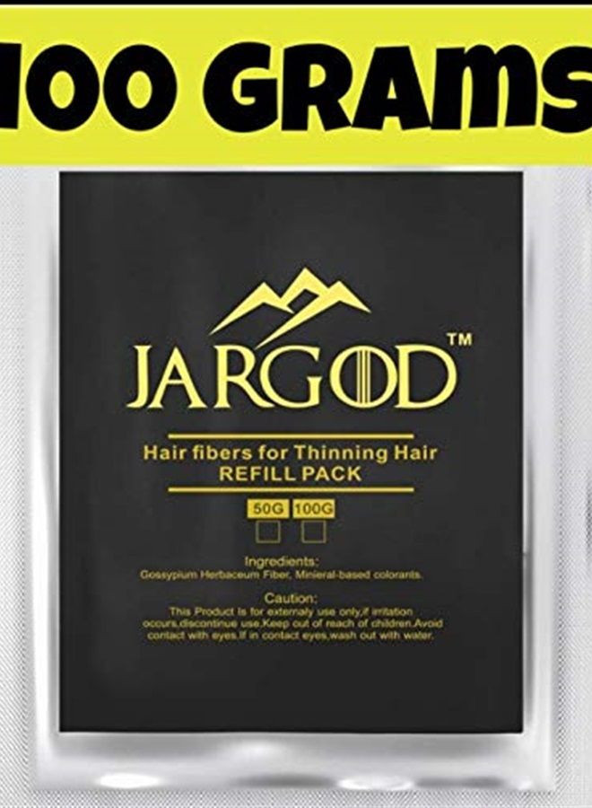 JARGOD 100 Gram Hair Building Fibers - Refill Your Existing Fiber Bottle - Hair Filler Fibers - Hair Loss Concealer For Thinning Hair by JARGOD (Medium Brown) - Image 1