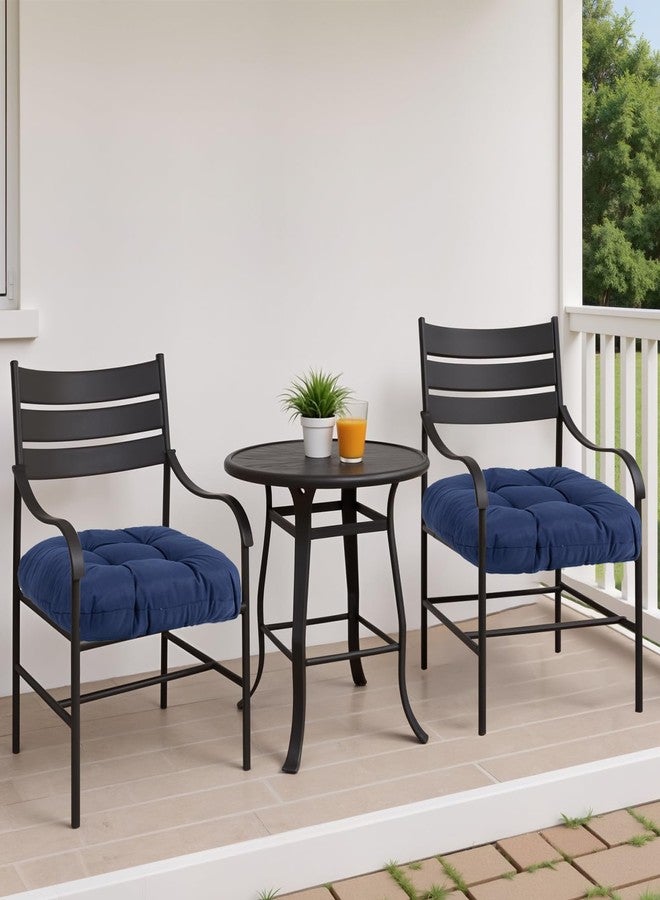 MTMR Water-Repellent Outdoor Chair Cushions Set of 2, 19”X19” Patio Chair Cushions with High Elasticity PP Cotton, No Fading Tufted Seat Cushions for Outdoor Furniture, Thick and Large Patio Cushions - Image 2