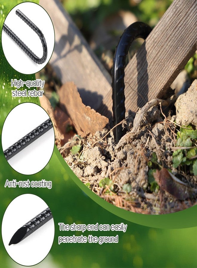 Dittoven Ground Stakes 16 Inch, J Hook Tent Stakes, Heavy Duty Garden Stakes 10 Pack, Anti-Rust Rebar Stakes Ground Anchors for Fence, Garden, Trampoline, Landscape - Image 2