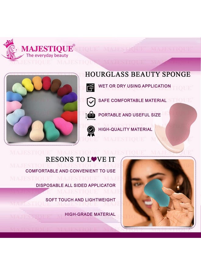 MAJESTIQUE 1Pcs Blender Beauty Makeup Sponge Set Foundation Blending Face Beauty Sponge Flawless For Liquid Cream And Powder Multicolored Makeup Sponges (Pink)  - Image 5