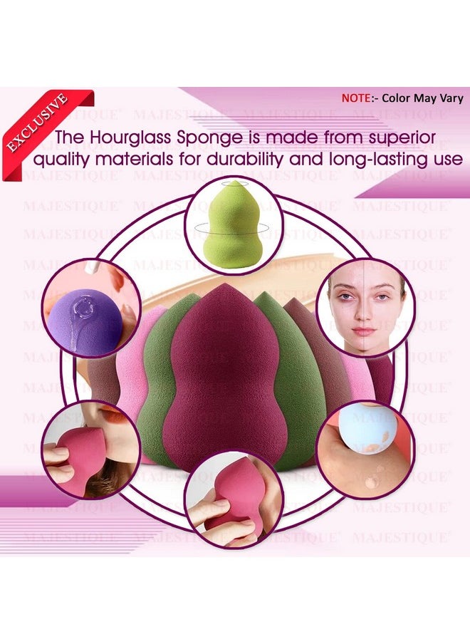 MAJESTIQUE 1Pcs Blender Beauty Makeup Sponge Set Foundation Blending Face Beauty Sponge Flawless For Liquid Cream And Powder Multicolored Makeup Sponges (Pink)  - Image 4