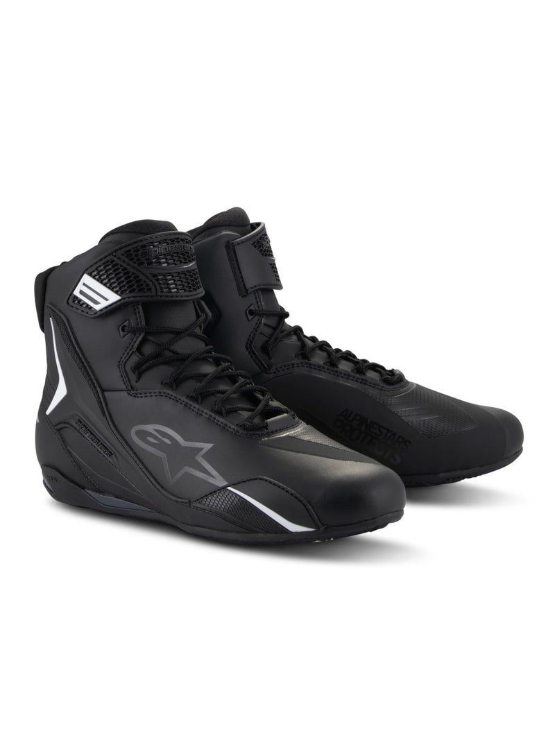 Alpinestars Faster4 Motorcycle Shoes Lightweight Breathable Seamless Knitted Construction Advanced Protection 125 Black