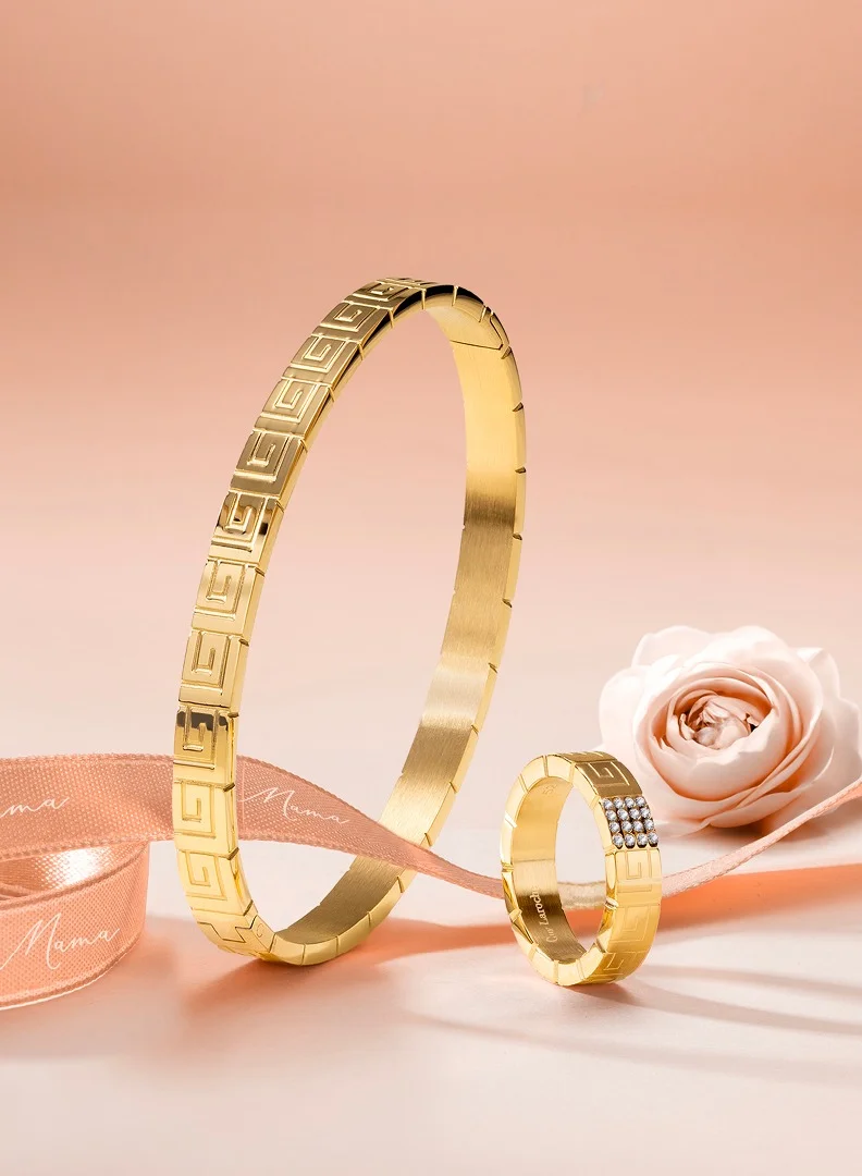 Guy Laroche  Audrey Gold Plated Bangle for Women | Best Price UAE