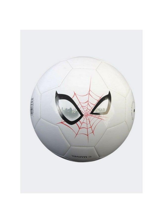 MARVEL Avengers Spiderman Soccer Ball White and Red Size-5 JMAB19019-S - Image 1
