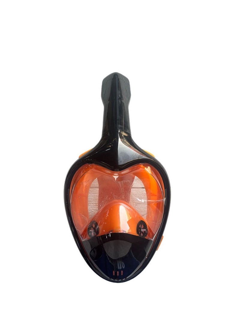 Generic Full Face Snorkel Diving Mask Set – 180° Panoramic View, Anti-Fog, Anti-Leak Design with Breathing Tube – Ideal for Adults and Teens Orange - Image 2