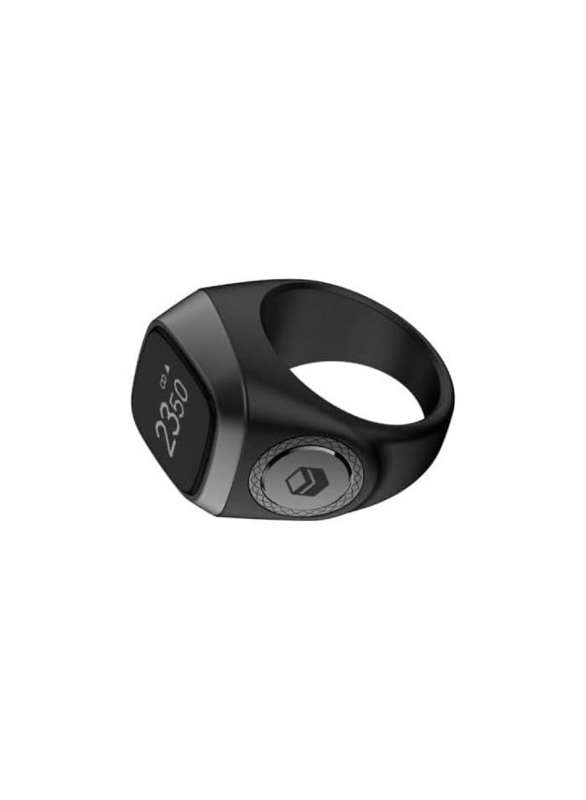 iQIBLA ZIKR RING - Size 22mm - Black Gray - Image 2