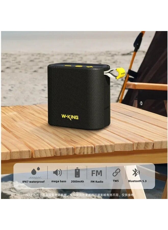 W-KING - W-KING D2 Wireless Bluetooth Speakers Portable Subwoofer Outdoor IPX7 Waterproof Riding Mini Sound FM Radio High Volume Boom box - Image 1