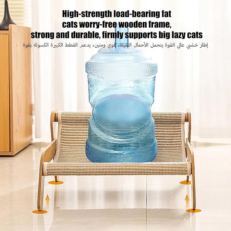 Keysweet Wooden Cat Chair Cats Sofa with Sisal Scratching Pad Scratching Couch,Cozy Scratcher Multipurpose Furniture Protector Exercise Tool for Bored Cat Pet - Image 5