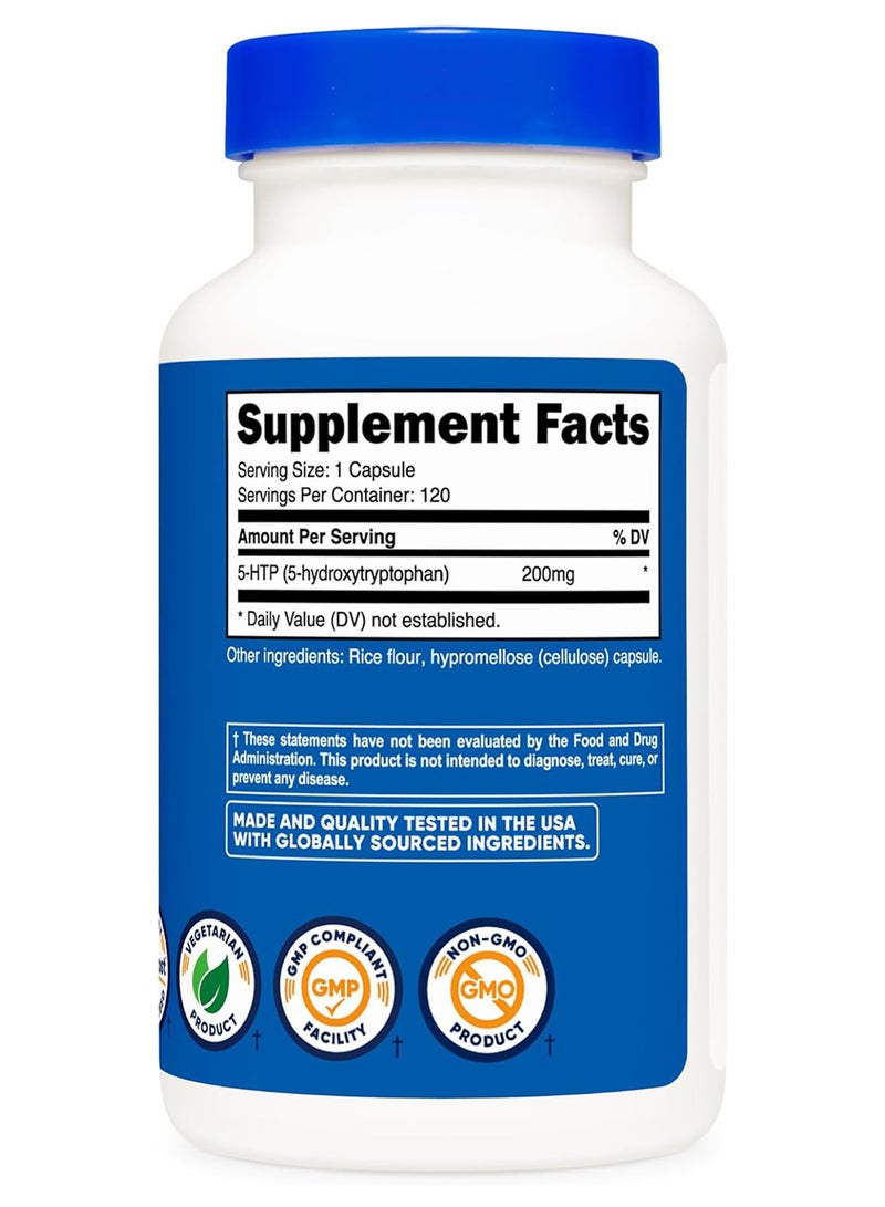 Nutricost 5Htp 200 Mg 120 Veggie Capsules Gluten Free And Nongmo - Image 5