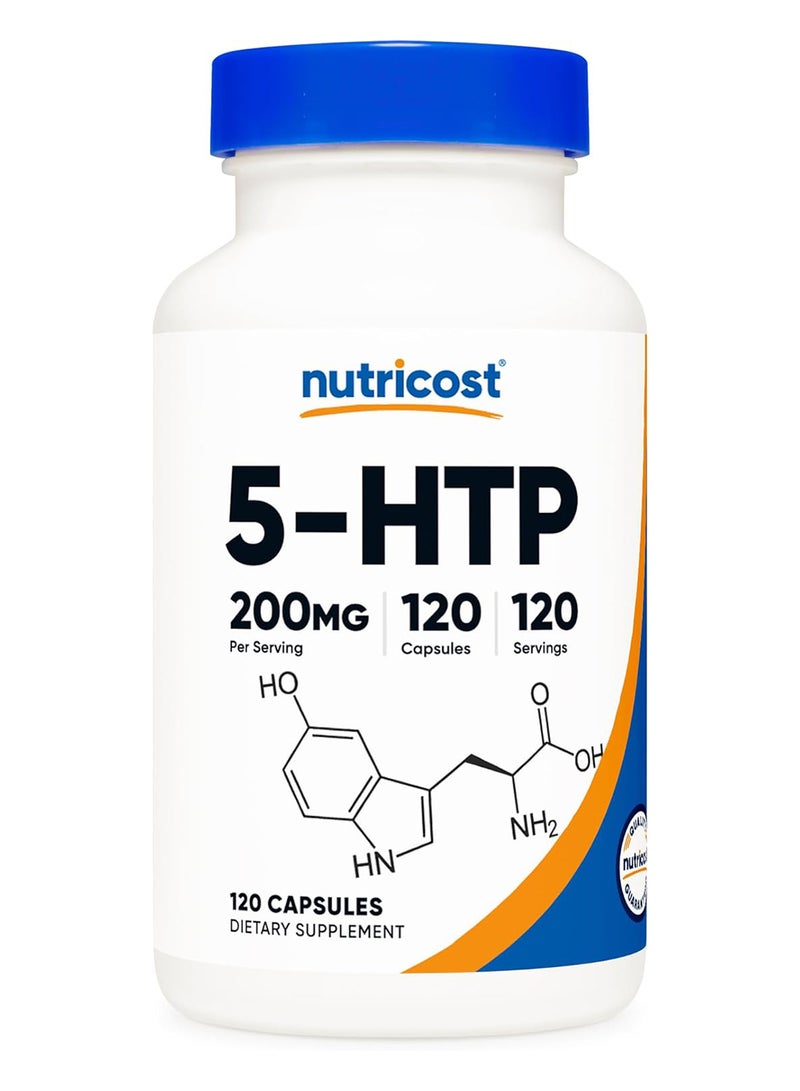 Nutricost 5Htp 200 Mg 120 Veggie Capsules Gluten Free And Nongmo - Image 1