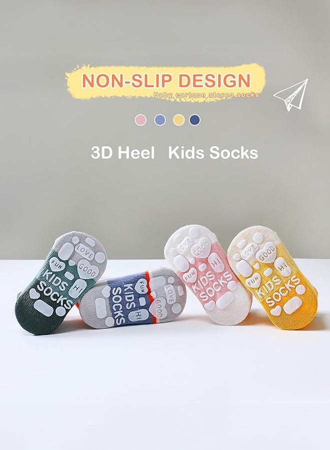 SHABILI Baby Boy Girl's Cotton Ankle Socks Short Low‑Cut Casual Slouch 5‑Pair Set for 1‑3 Years, Breathable Moisture‑Wicking Anti‑Odor Elastic Cuff Durable No Pilling Non‑Slip Sole, for Daily Leisure Travel - Image 4