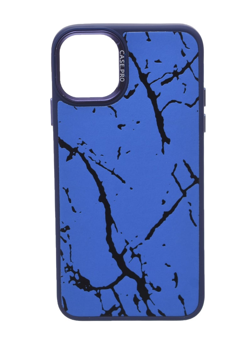 Silicone Back Phone Protection Cover With Amazing Design And Safety Edges For Iphone 11 Pro Max - Blue Black  - Image 1