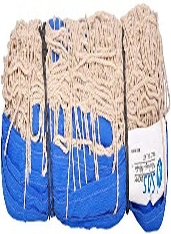 SAS SPORTS Volleyball net Without Wire White Cotton 1.5 mm Thickness 9.5 x 1 mtrs, 100 mesh Size - Image 1