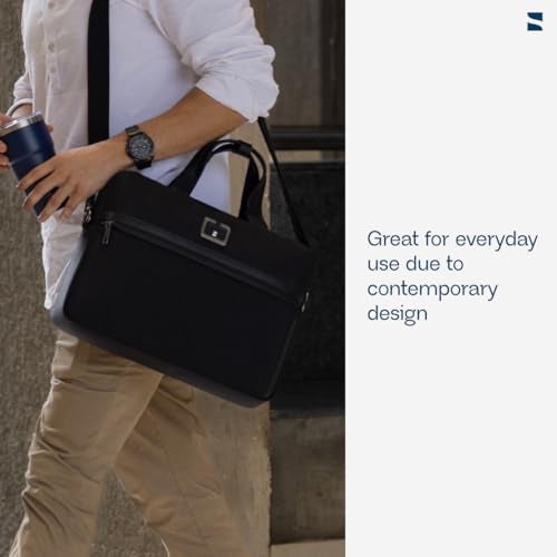 scarters Downtown Messenger | Premium 15" Laptop Bag for Men | Travel Laptop Bag with Organisation | Office Bag for Men (Black) - Image 5