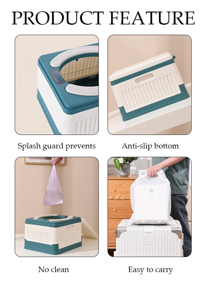 DUNISO Folding Potty Training Toilet for Kids, Folding Car potty with Storage Bags, Travel Potty Chair for Kids, Portable Toilet for Camping Outdoor and Indoor  - Image 5