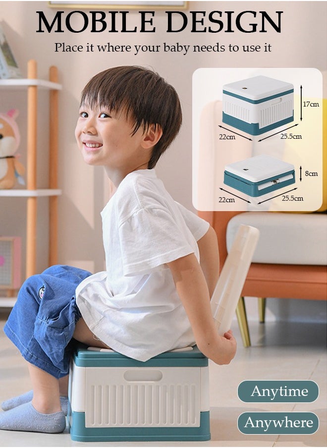 DUNISO Folding Potty Training Toilet for Kids, Folding Car potty with Storage Bags, Travel Potty Chair for Kids, Portable Toilet for Camping Outdoor and Indoor  - Image 4