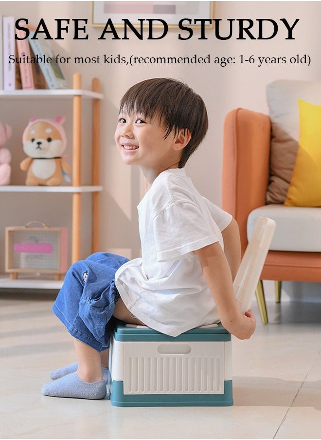 DUNISO Folding Potty Training Toilet for Kids, Folding Car potty with Storage Bags, Travel Potty Chair for Kids, Portable Toilet for Camping Outdoor and Indoor  - Image 2